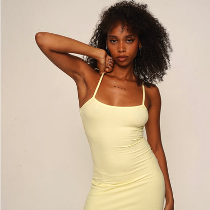 DRESS IS TIGHT BONHOMIA PALE YELLOW