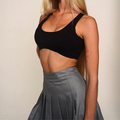 SKIRT-SHORT SCHOOL GIRL GRAY