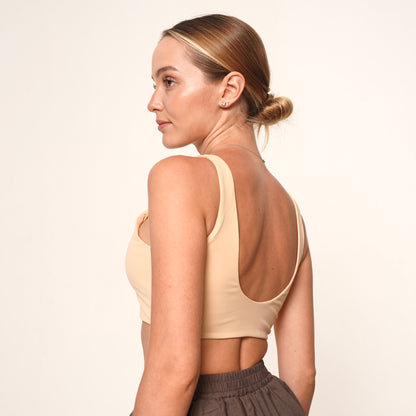 WOMEN'S TOP STRETCH BEIGE