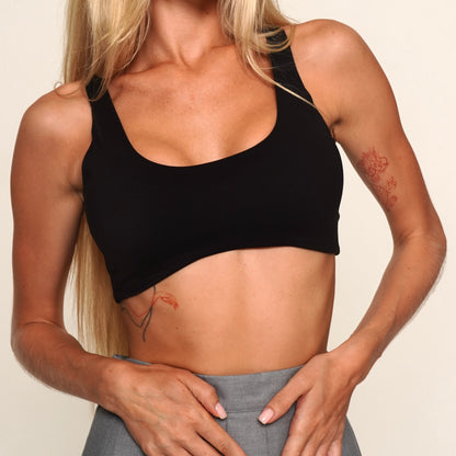 WOMEN'S TOP STRETCH BLACK