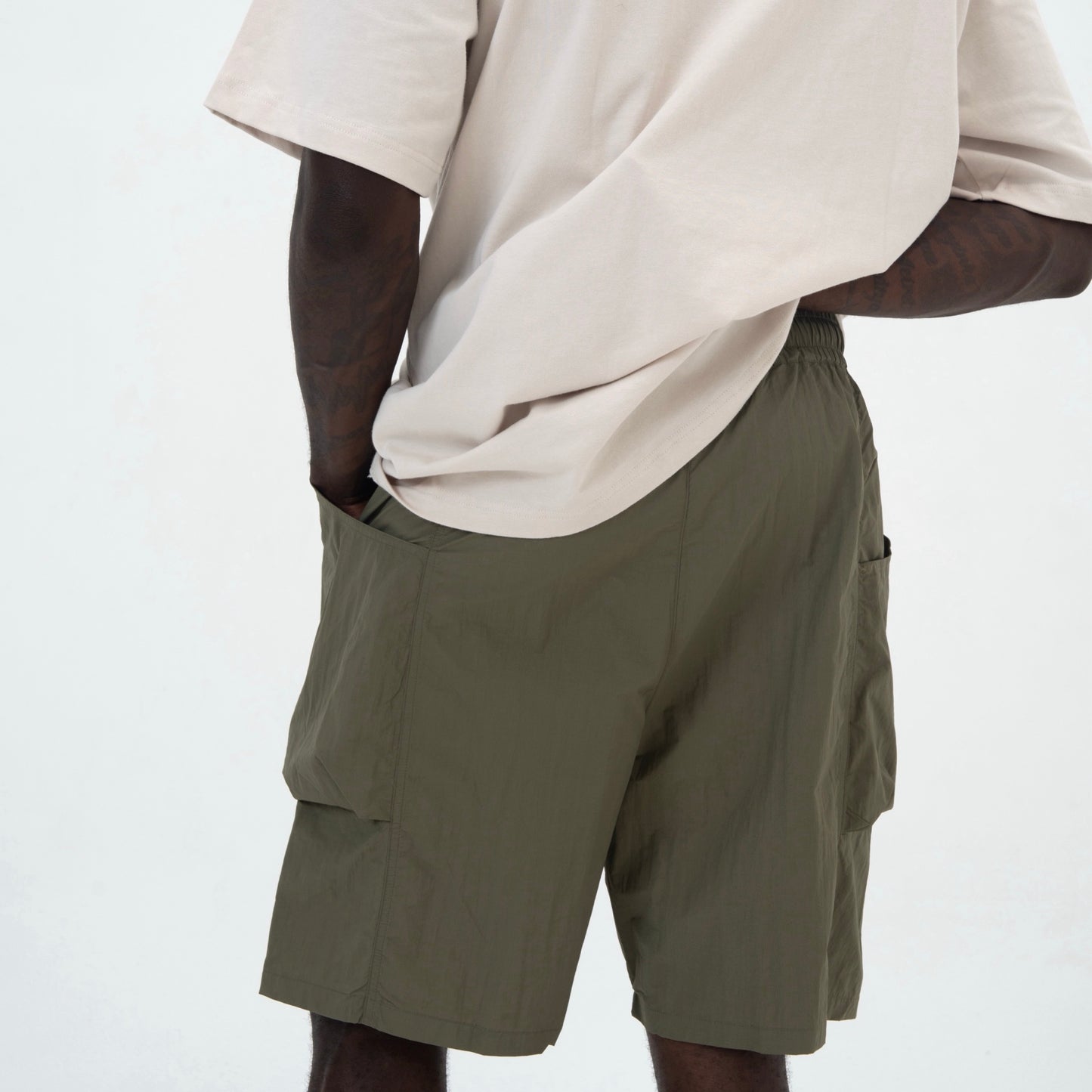 MEN'S SHORT PREMIUM NYLON GREEN-KHAKI